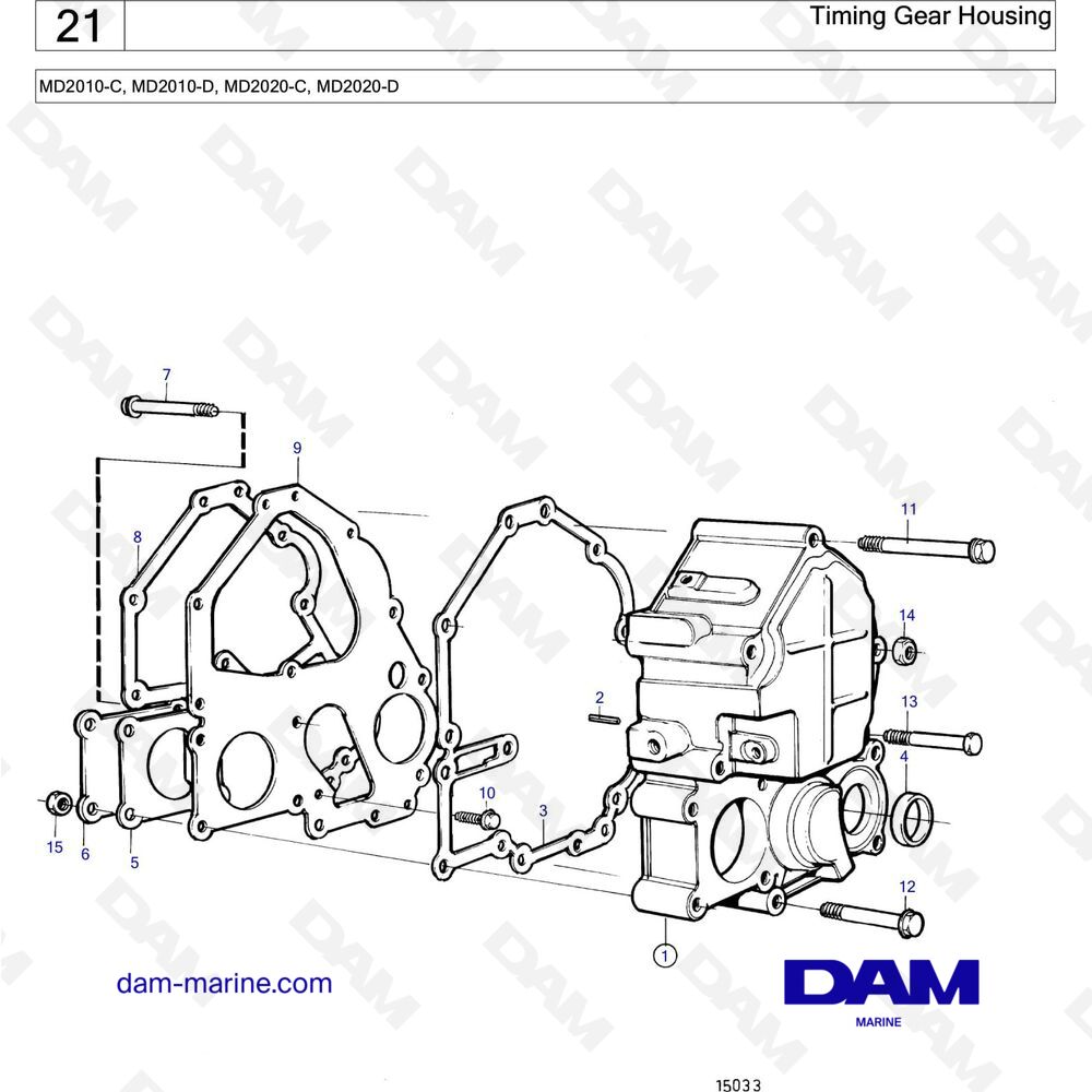 Parts and exploded views for Volvo Penta MD31A